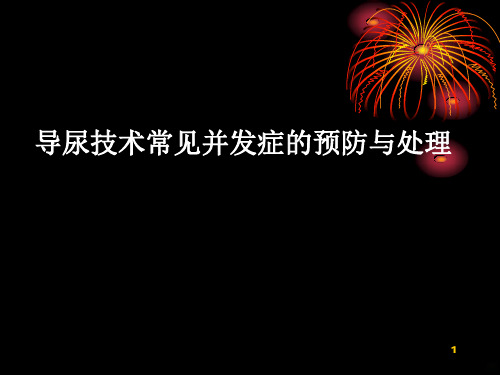 导尿技术常见并发症的预防与处理PPT课件