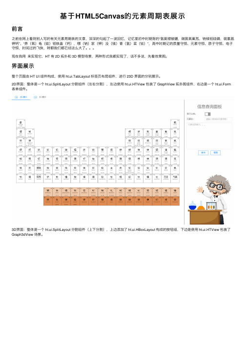 基于HTML5Canvas的元素周期表展示