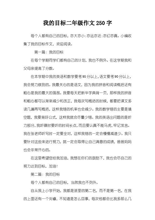 我的目标二年级作文250字