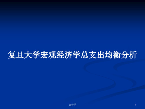 复旦大学宏观经济学总支出均衡分析PPT学习教案