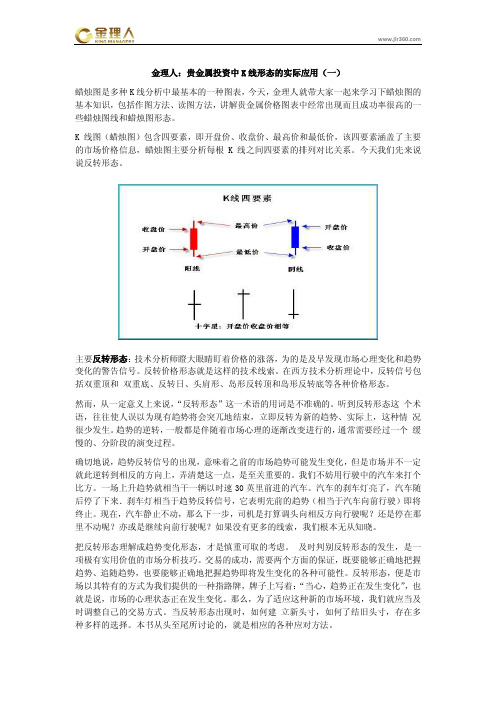 金理人：贵金属投资中K线形态的实际应用(一)