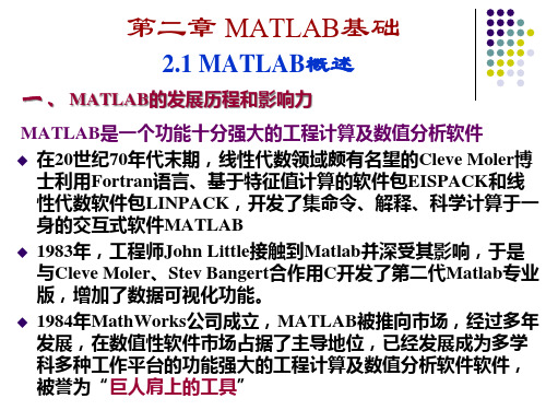 MATLAB是一个功能十分强大的工程计算及数值分析软件