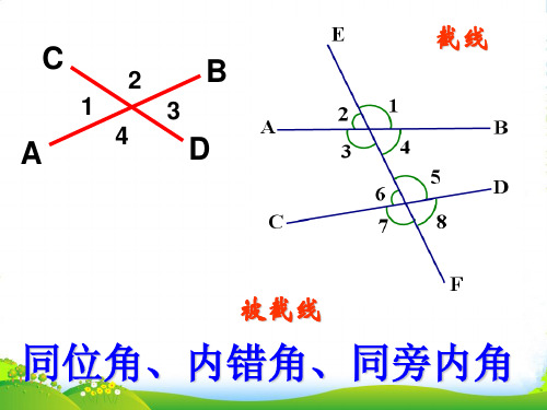 人教版七年级数学下册第五章《三线八角》公开课课件 (2)