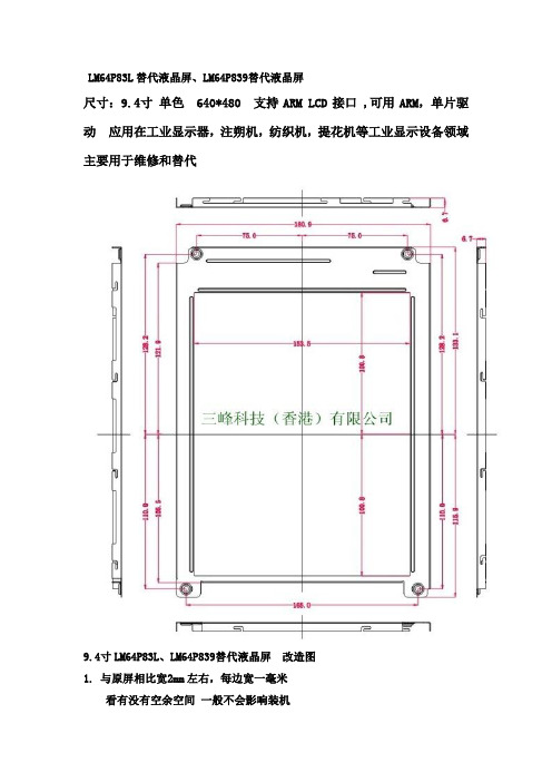 LM64P83L替代液晶屏