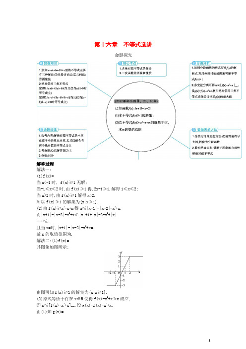 2019高考数学一轮复习第十六章不等式选讲练习理