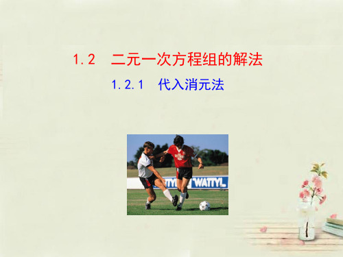 七年级数学下册1.2.1+代入消元法优质课件(新版)湘教版