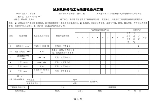 涵洞检查及评定表共17页word资料