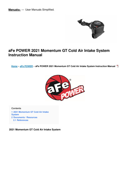 aFe POWER 2021 Momentum GT Cold Air Intake System 