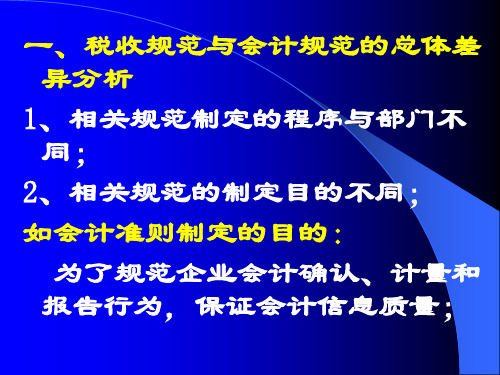 企业所得税法与企业会计准则差异分析powerpoint251页