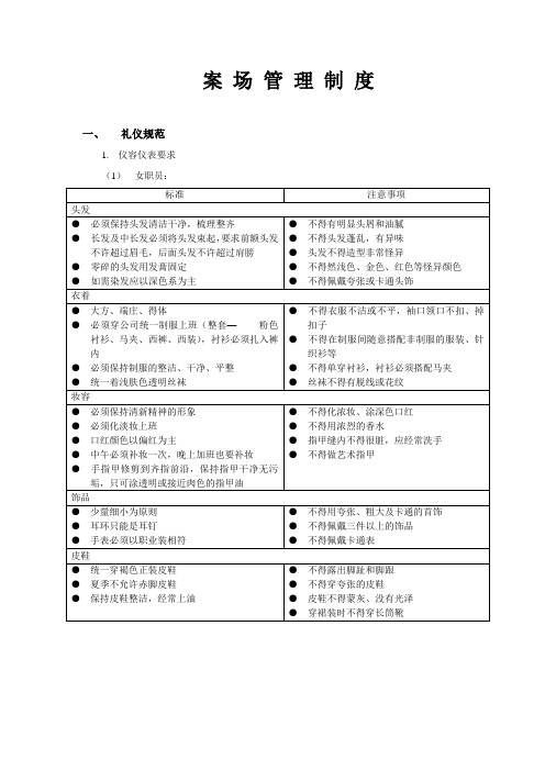 案场管理制度