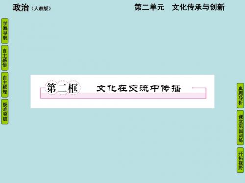 文化在交流中传播 PPT教学课件18 人教课标版