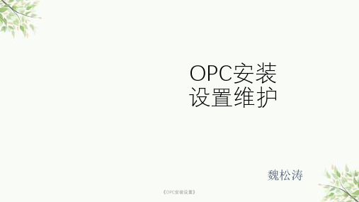 《OPC安装设置》课件