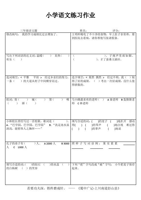 小学三年级语文精作细练II (48)