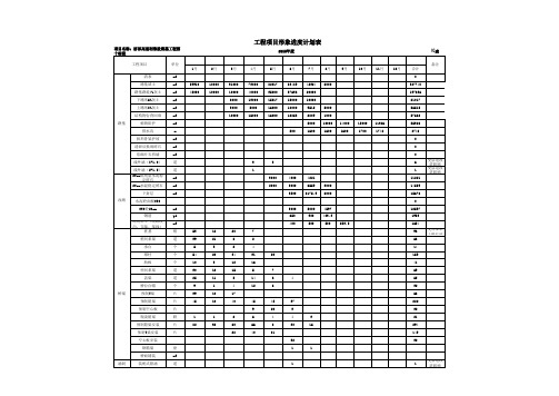 10标2015年年度施工计划实际