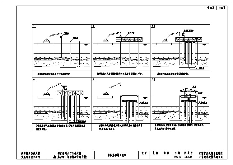 双塔双索面钢箱梁斜拉桥设计图CAD全套 北塔基础、北过渡墩及基础s321-18