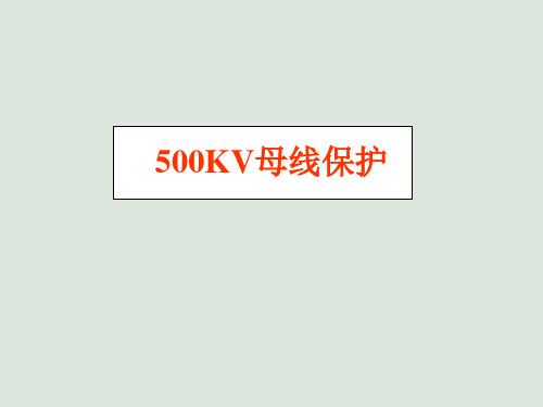 500KV母线保护解析