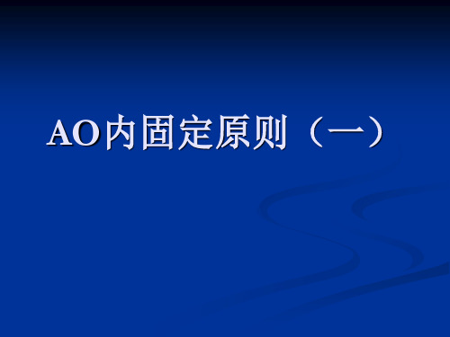 ao内固定原则 ppt课件