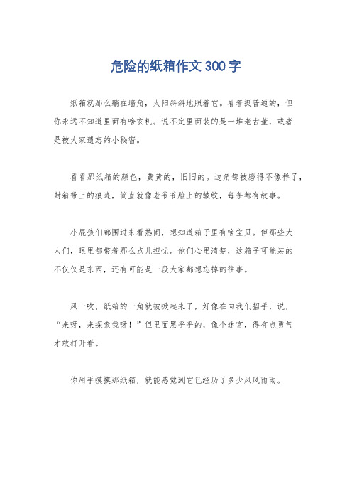 危险的纸箱作文300字