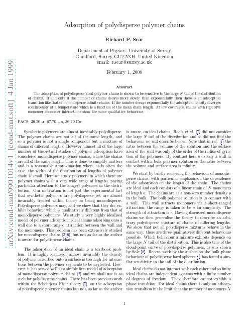 Adsorption of polydisperse polymer chains