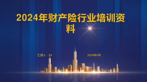 2024年财产险行业培训资料