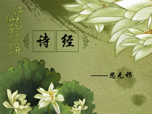 诗经——思无邪