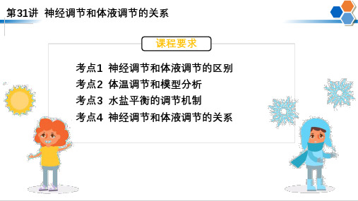 2023届高三生物一轮复习课件：32+体液调节与神经调节的关系