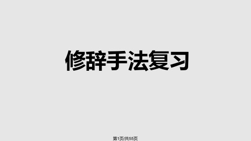 修辞手法复习排比比喻拟人PPT课件