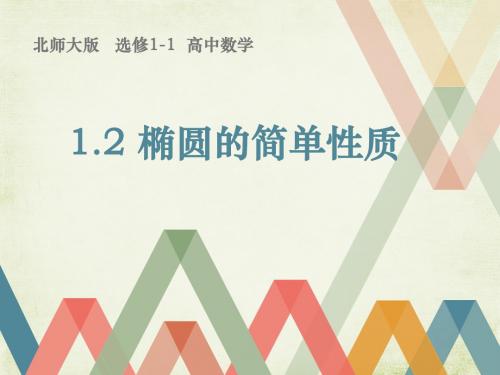 2018-2019学年北师大版选修1-1 2.1.2椭圆的简单性质 课件 (24张)