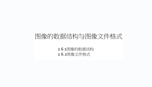 图像的数据结构