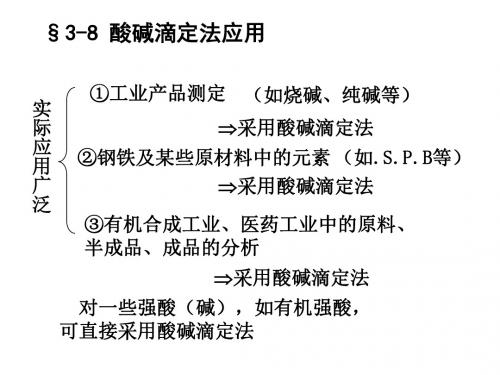 §3-8酸碱滴定法应用