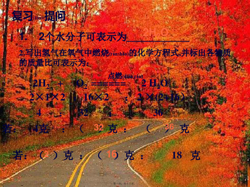 九年级化学 第四章《利用化学方程式的简单计算》课件