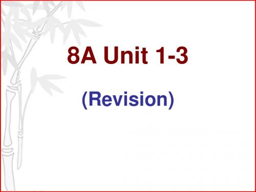 8A Unit 1--3 revision