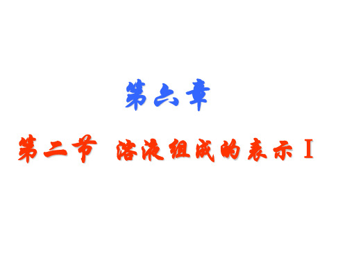 江苏省铜山区清华中学九年级沪教版化学课件：62-1溶液组成的表示(共20张PPT)