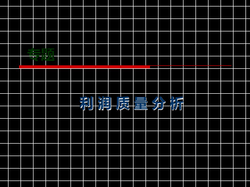 利润质量分析 共38页