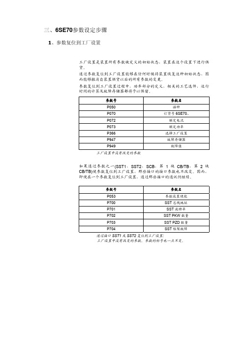 6SE70参数设定步骤 (1)