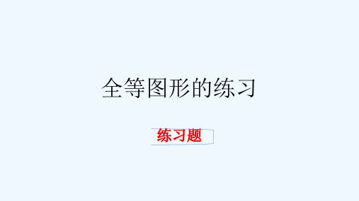 数学北师大版七年级下册全等图形的练习题精品PPT课件