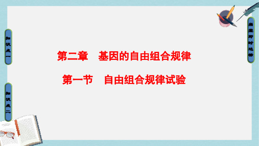 高中生物第2单元遗传的基本定律第2章基因的自由组合规律第1节自由组合规律试验课件中图版必修2