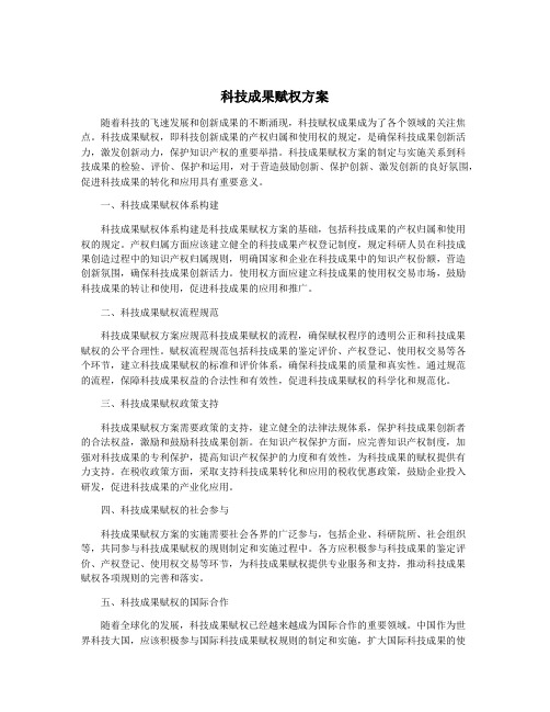 科技成果赋权方案