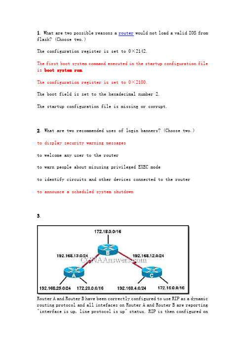 CCNA 2 Final Exam Answers V3.1