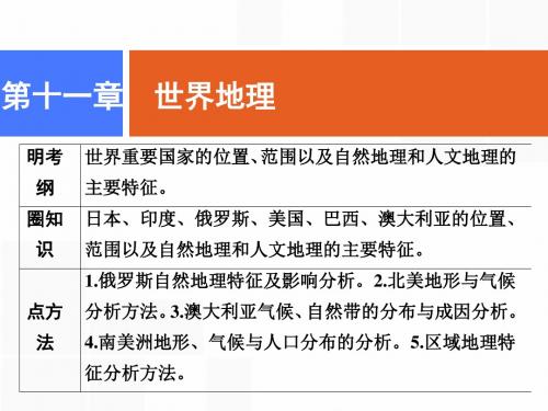 2019届高考一轮创新思维地理：第十一章 第三讲 世界重要国家 课件(湘教版)(107张PPT)