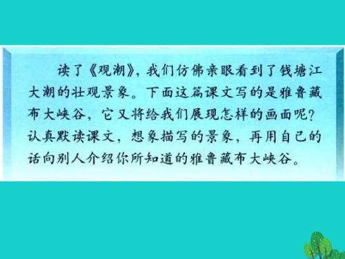 四年级语文上册 第1单元 2.雅鲁藏布大峡谷精选优质PPT课件1 新人教版