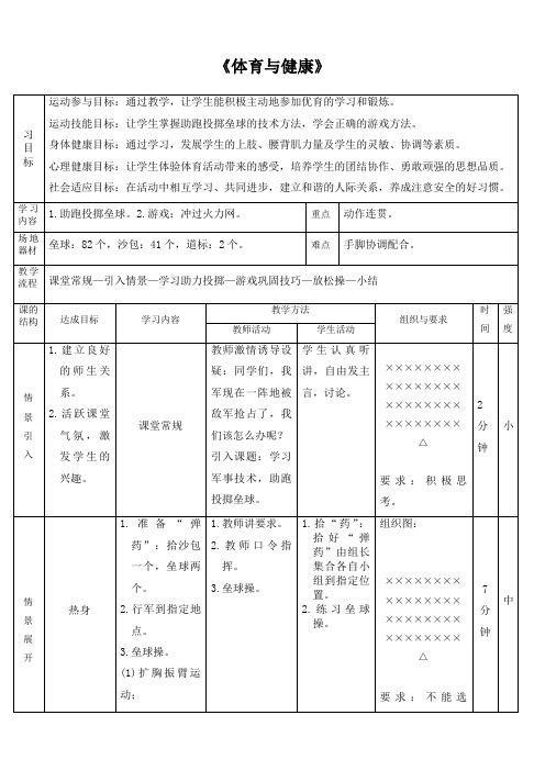 新人教版五至六年级体育下册《基本身体活动  3.投掷  5.助跑投掷垒球技武术学练》公开课教案_9