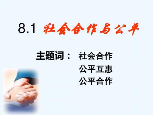 社会合作与公平课件(2)