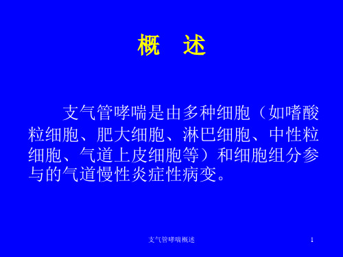 支气管哮喘概述课件