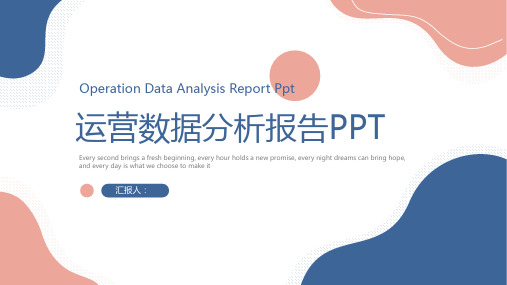 运营数据分析报告PPT模板