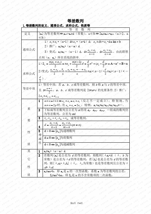 等差数列知识点解读