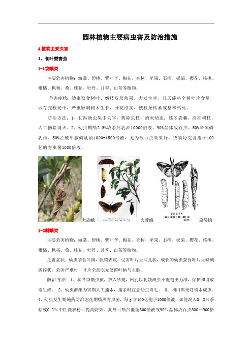 园林植物主要病虫害及防治措施.