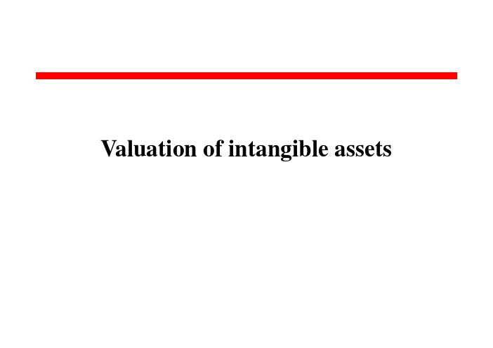 chap9,Valuation of intangible assets无形资产评估