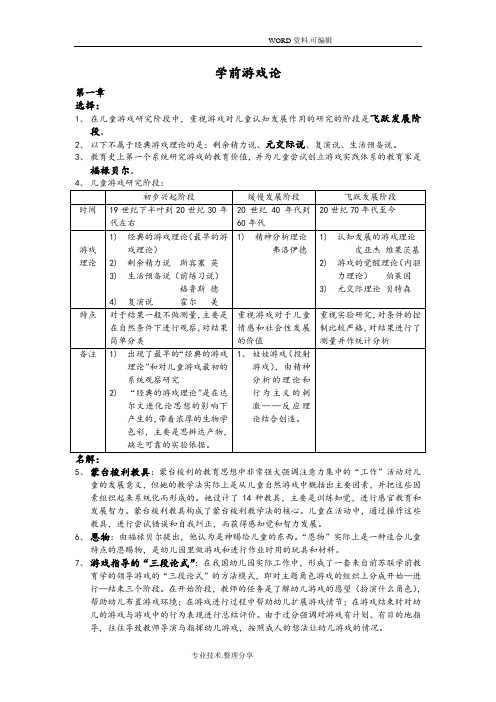 [自学考试必过]学前游戏论