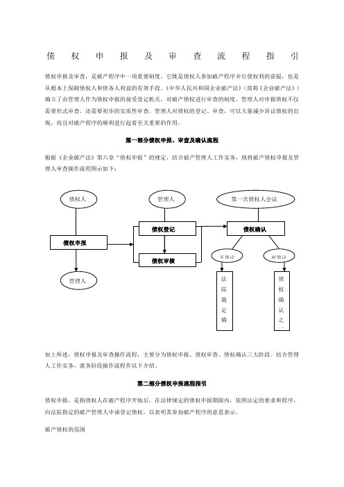 债权申报及审查流程指引